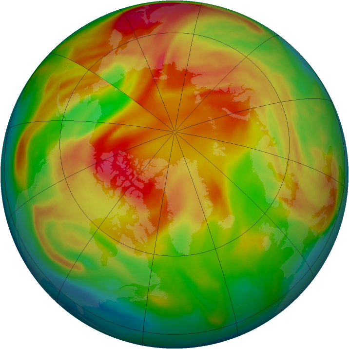 Arctic ozone map for 13 March 2006